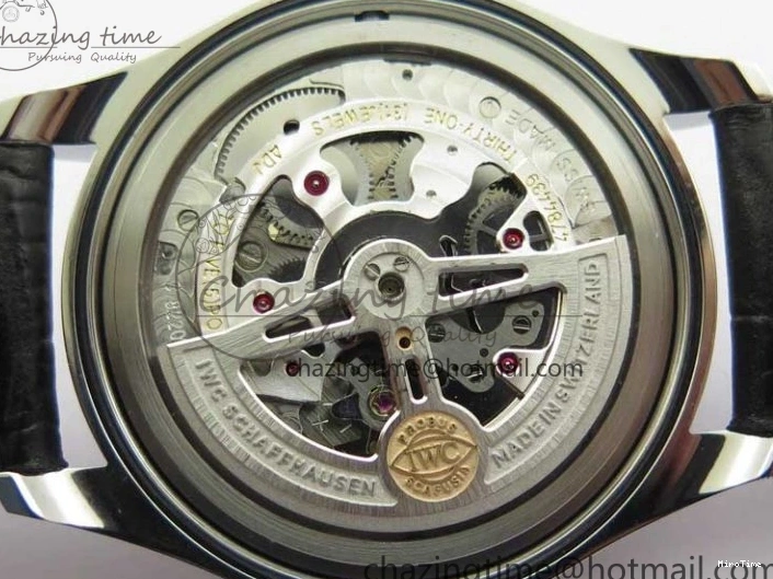 MIROTIME 0502 TimelessDesign Portuguese IW358304 ZF 1:1 Best Edition SS Blue Dial on Leather Strap A 7078